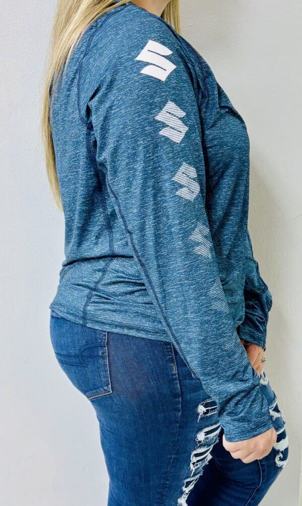 Suzuki Marine Heather Blue Long Sleeve SPF - Image 2