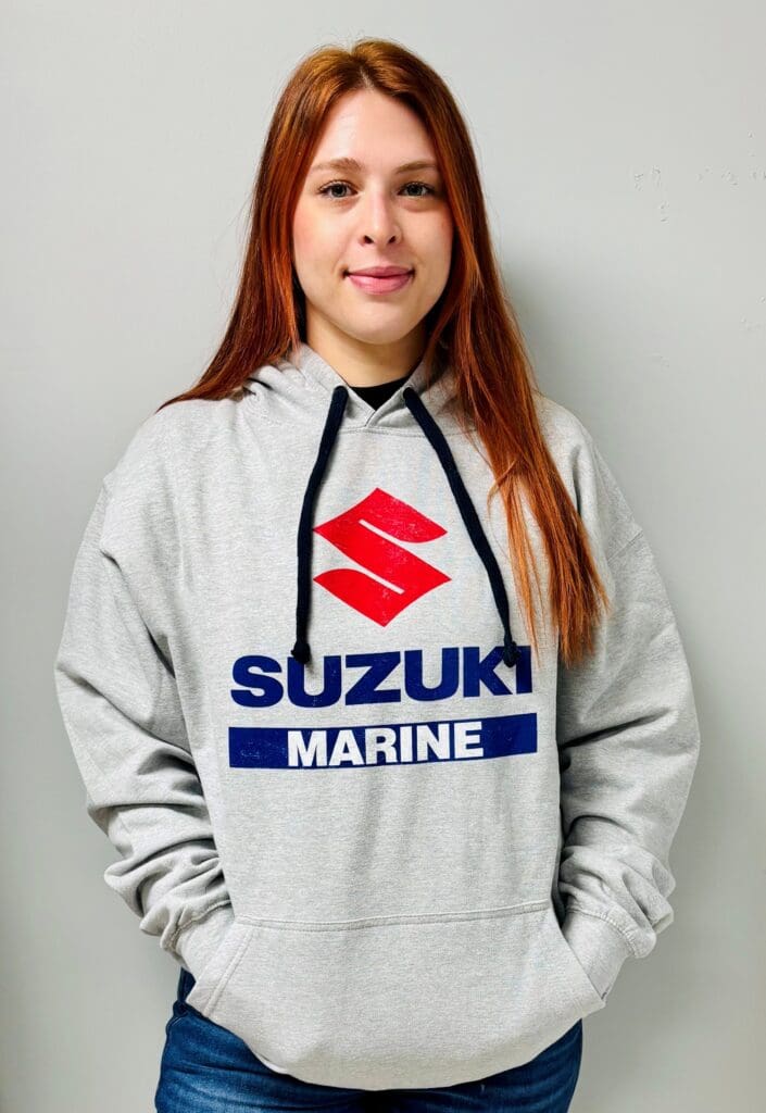 Suzuki Marine Gray Pullover Hoodie