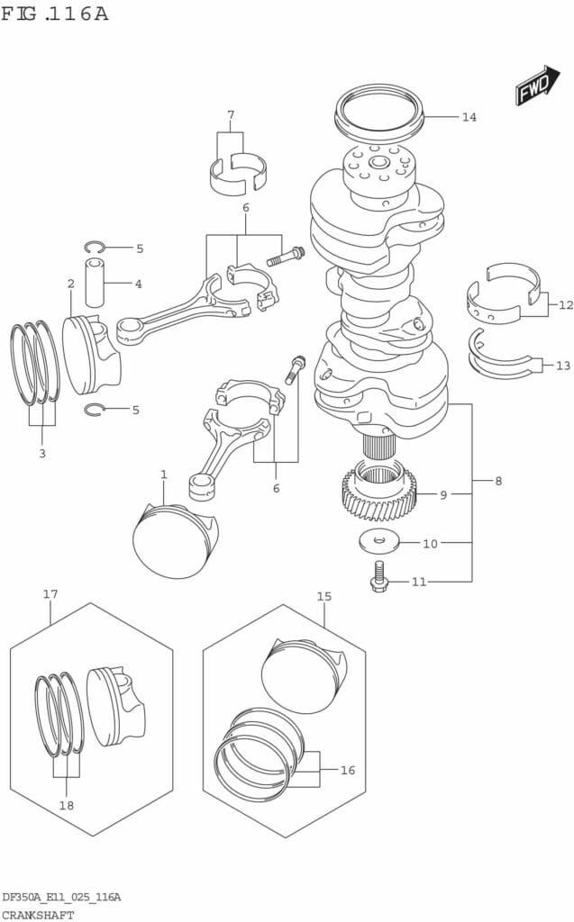 Crankshaft (DF350A DF350AMD)