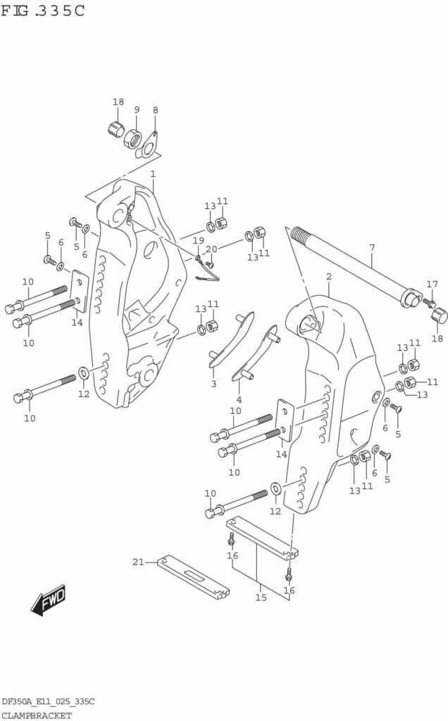 Clamp Bracket (DF350AMD DF300BMD)