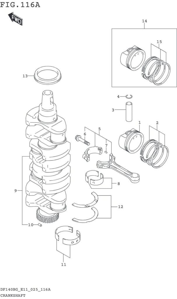 DF115BG,BZG,140BG,BZG-540001 ~ CRANKSHAFT