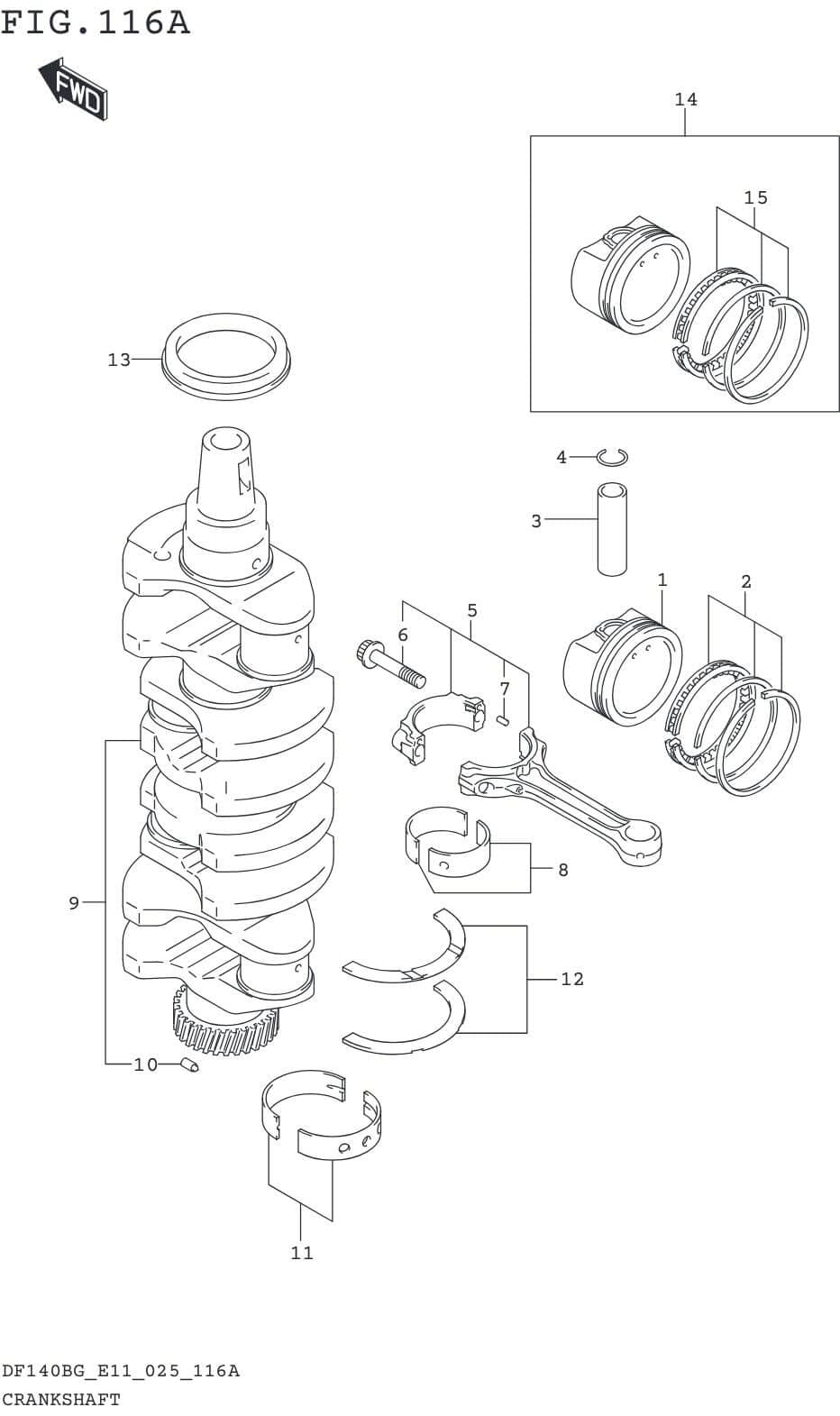 Crankshaft | 107690 | Precision Marine