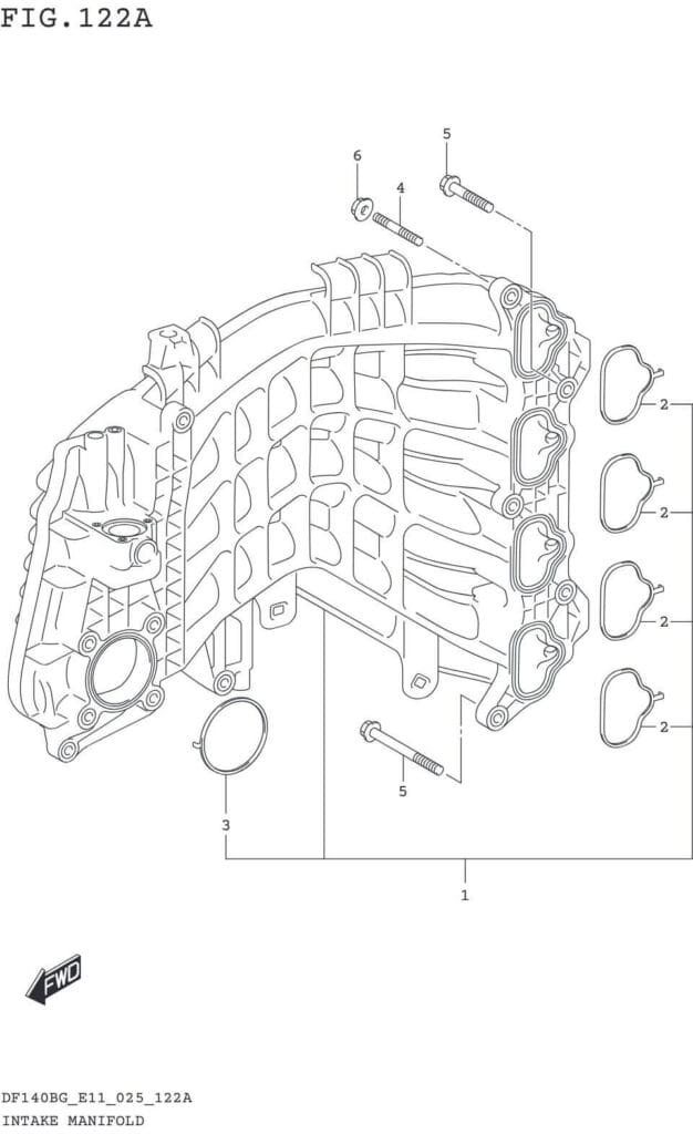 DF115BG,BZG,140BG,BZG-540001~ INTAKE MANIFOLD