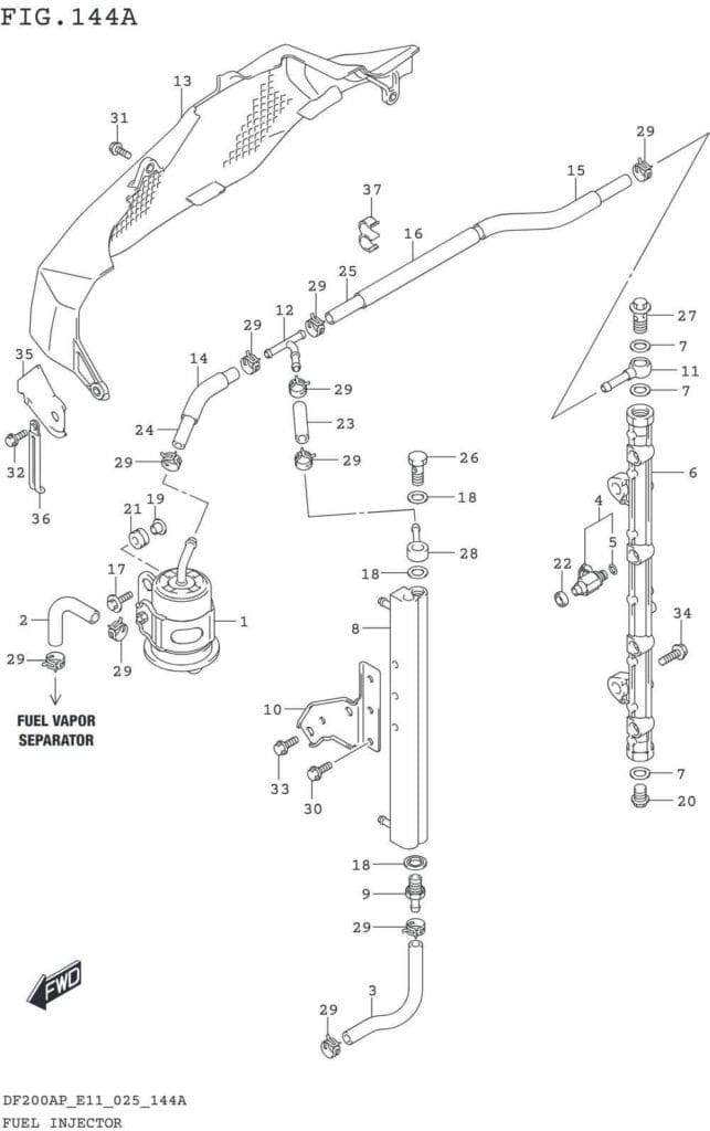 DF150AP,175AP,200AP-540001~ FUEL INJECTOR (E11)