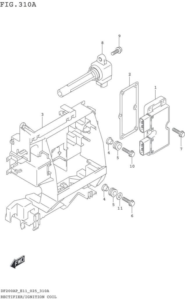 DF150AP,175AP,200AP-540001~ RECTIFIER/IGNITION COIL