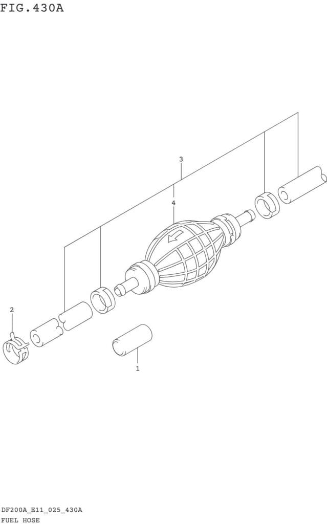 DF150AT-AZ-AS-175AT-AZ-200AT-AZ-540001- FUEL HOSE
