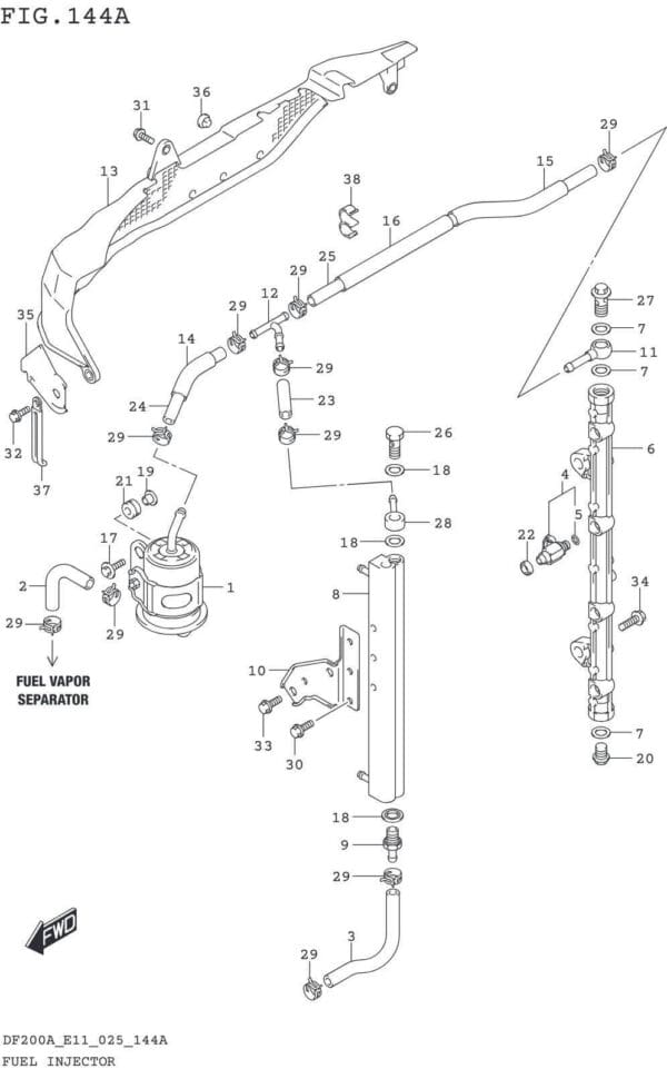 Fuel Injector (E03 E11) | 107665 | Precision Marine