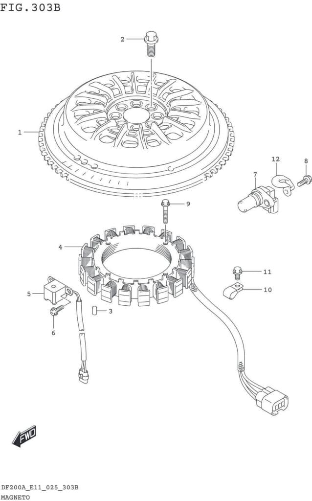 DF150AT,AZ,AS,175AT,AZ,200AT,AZ-540001~ MAGNETO (DF150AT DF150AS DF150AZ)