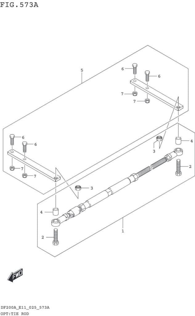 DF150AT,AZ,AS,175AT,AZ,200AT,AZ-540001~ OPT:TIE ROD