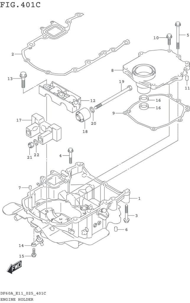 DF40AT,AQH,ATH,AST,50AT,ATH,AVT,60AT,AQH,ATH,AVT-540001~ ENGINE HOLDER (DF40ASVT)