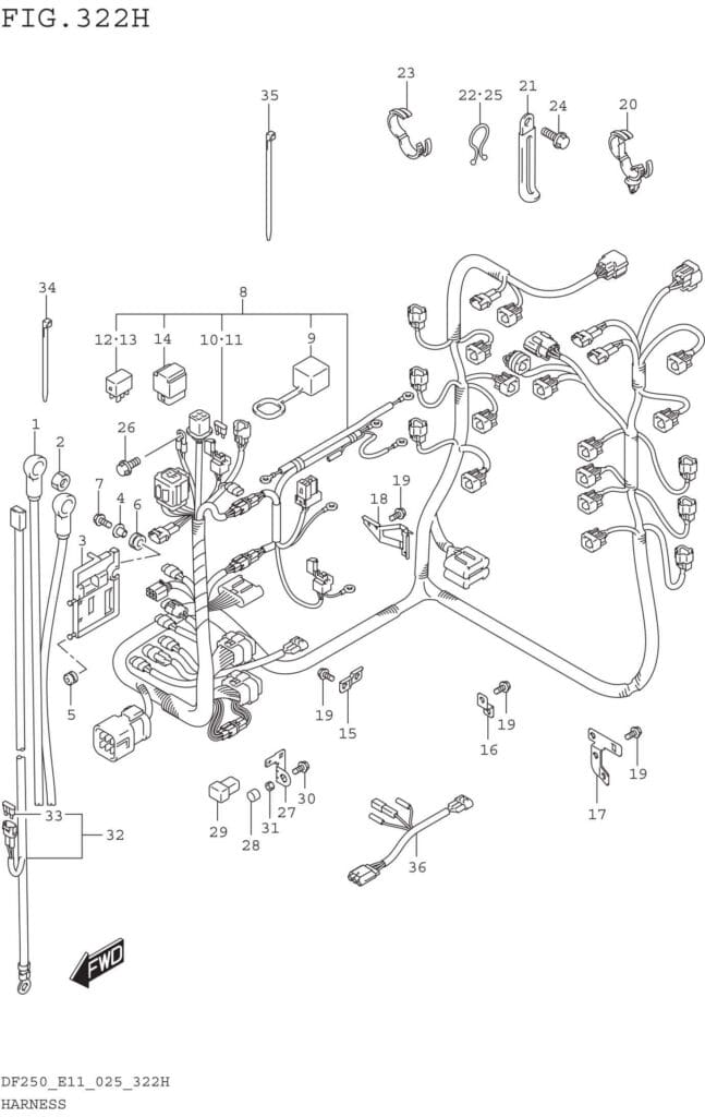 Harness ((DF250T DF250Z):025)