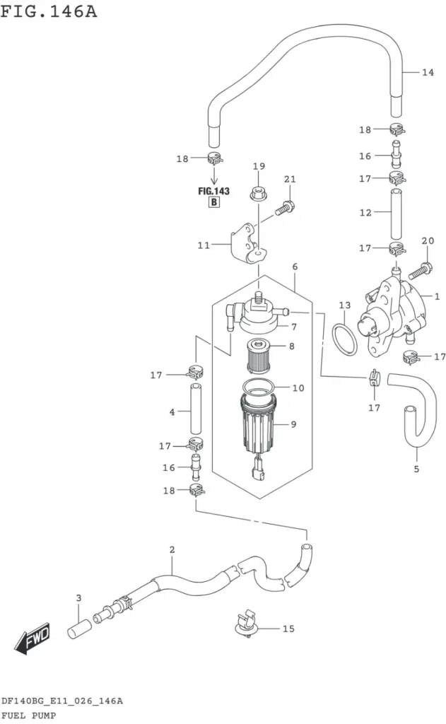 DF115BG,BZG,140BG,BZG-640001~ FUEL PUMP