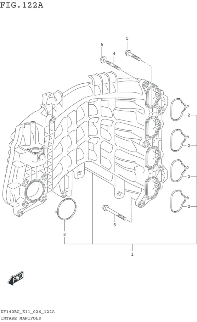 DF115BG,BZG,140BG,BZG-640001~ INTAKE MANIFOLD