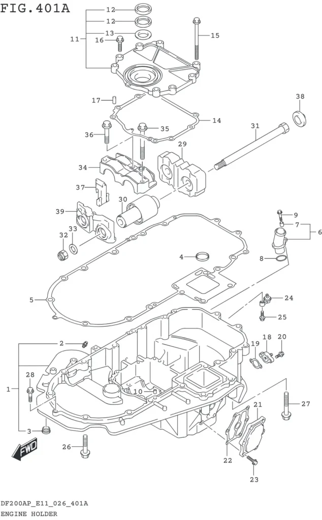 DF150AP,175AP,200AP-640001~ ENGINE HOLDER