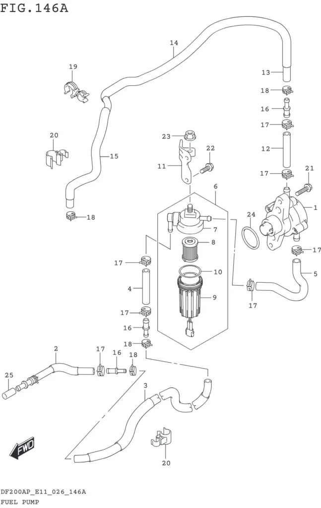 DF150AP,175AP,200AP-640001~ FUEL PUMP (E11)