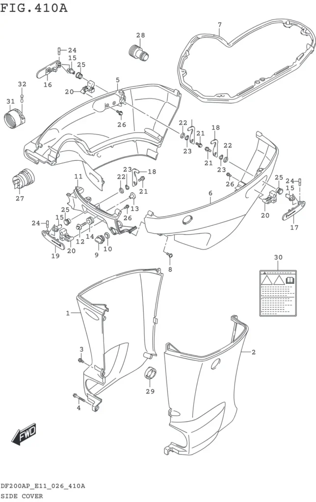 DF150AP,175AP,200AP-640001~ SIDE COVER