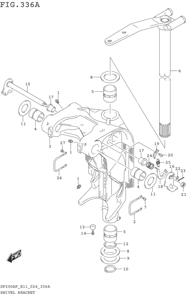 DF150AP,175AP,200AP-640001~ SWIVEL BRACKET