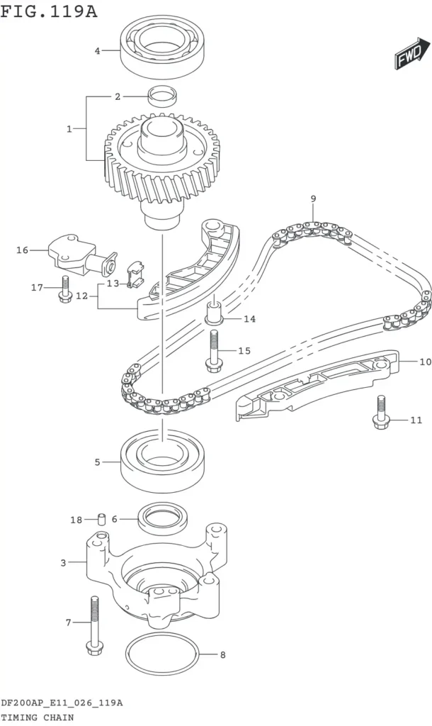 DF150AP,175AP,200AP-640001~ TIMING CHAIN
