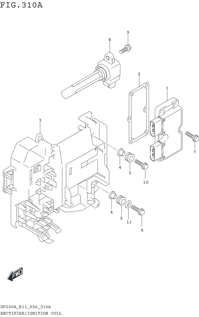 DF150AT,AZ,175AT,AZ,200AT,AZ-640001~ RECTIFIER/IGNITION COIL