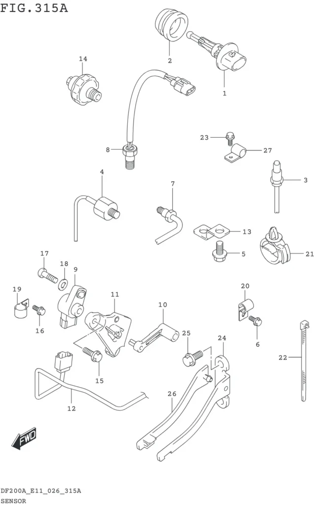 DF150AT,AZ,175AT,AZ,200AT,AZ-640001~ SENSOR