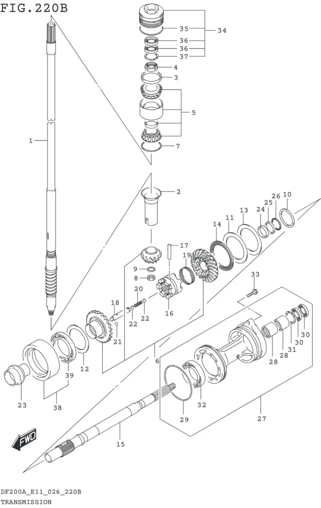DF150AT,AZ,175AT,AZ,200AT,AZ-640001~ TRANSMISSION (DF200AZ DF175AZ DF150AZ)