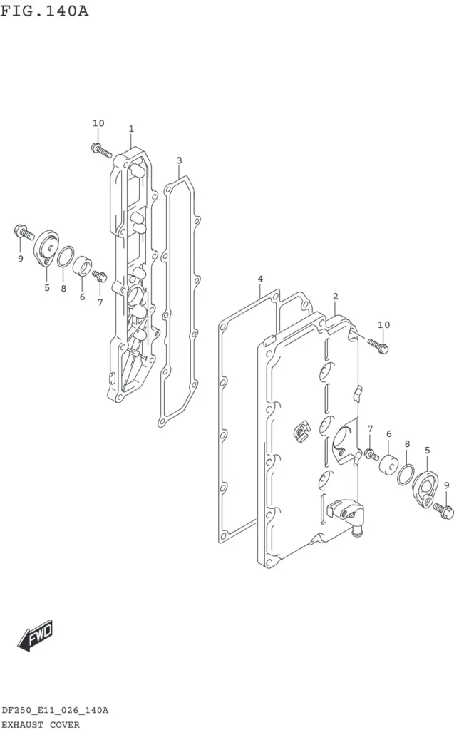 DF200T,Z,225T,Z,250T,Z,ST-640001~ EXHAUST COVER