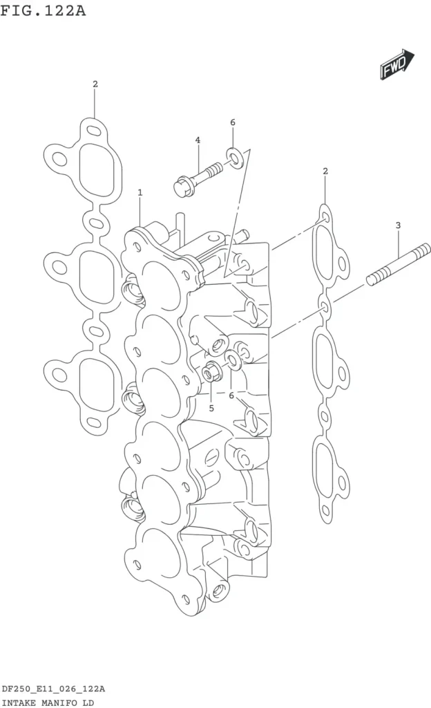 DF200T,Z,225T,Z,250T,Z,ST-640001~ INTAKE MANIFOLD