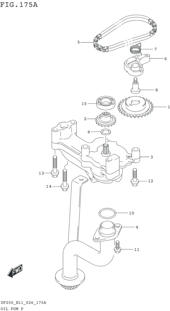 DF200T,Z,225T,Z,250T,Z,ST-640001~ OIL PUMP
