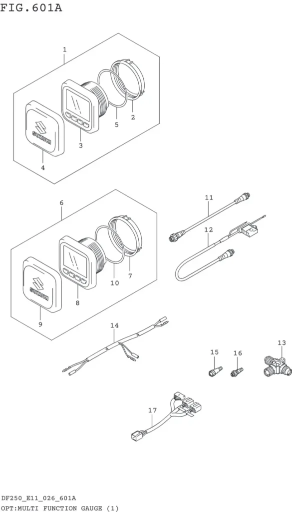 DF200T,Z,225T,Z,250T,Z,ST-640001~ OPT:MULTI FUNCTION GAUGE (1)