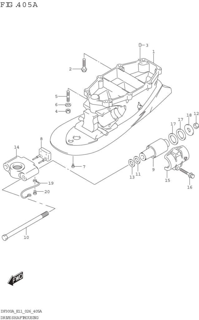 Drive Shaft Housing (L-Transom)