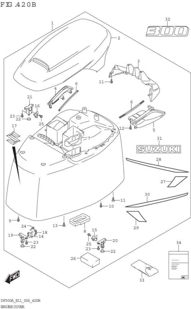 Engine Cover (DF300A:E11)(YKV)