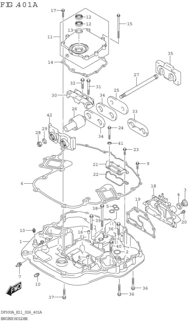 Engine Holder (DF300A DF250A)
