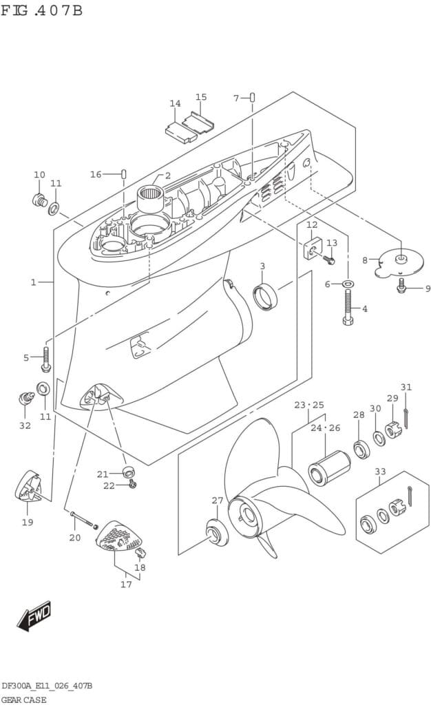 Gear Case (DF250ATSS)