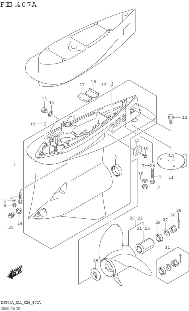 Gear Case (DF300A DF250A)