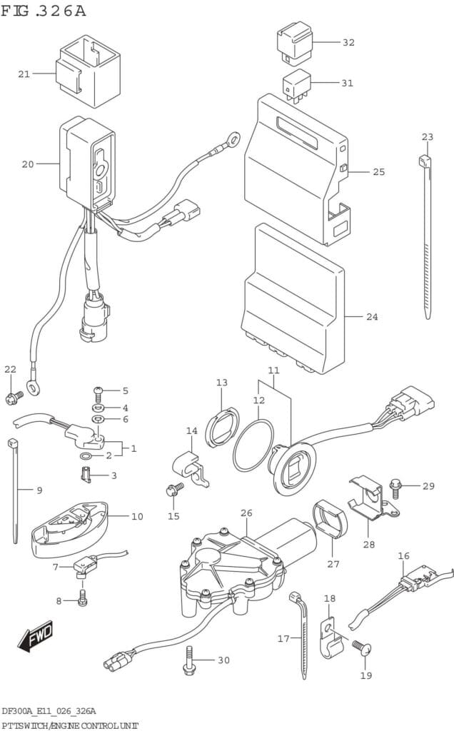 PTT Switch/Engine Control Unit (DF300A)