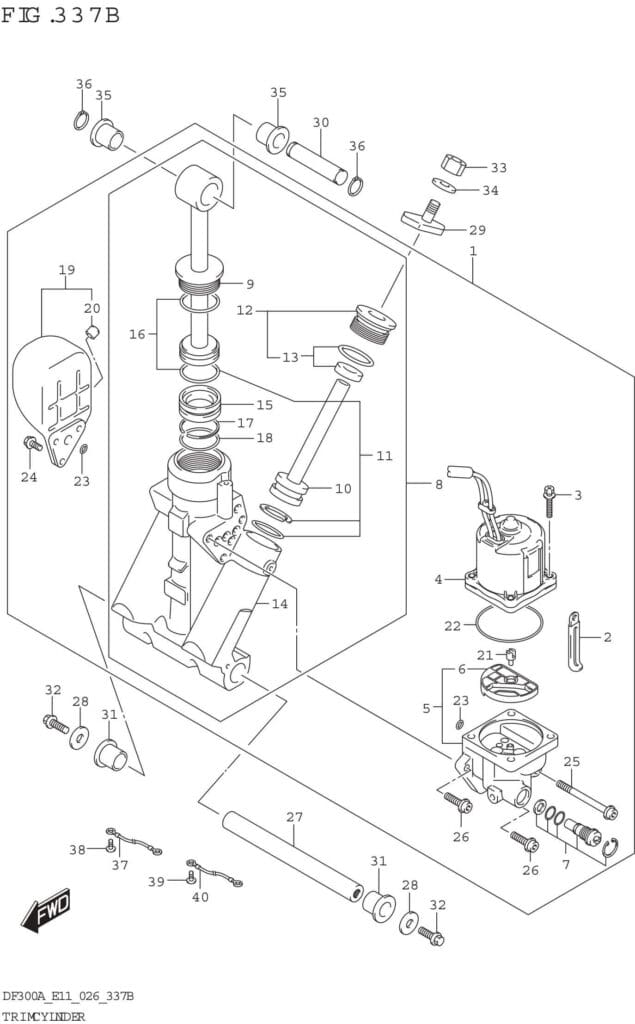 Trim Cylinder (L-Transom)