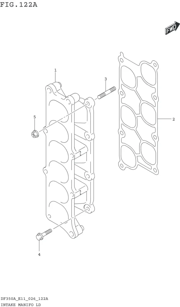 DF300B,BMD,325A,350A,AMD-640001~ INTAKE MANIFOLD