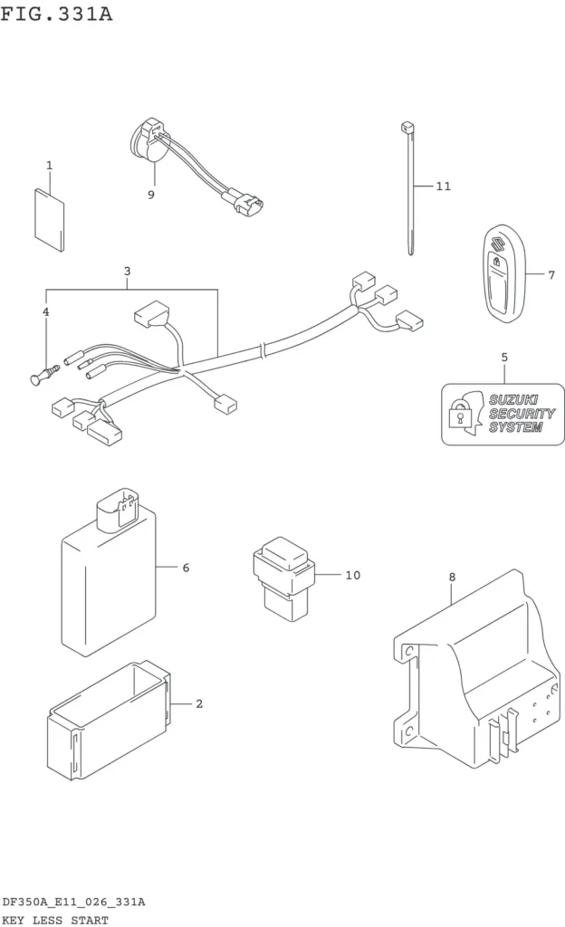 DF300B,BMD,325A,350A,AMD-640001~ KEY LESS START