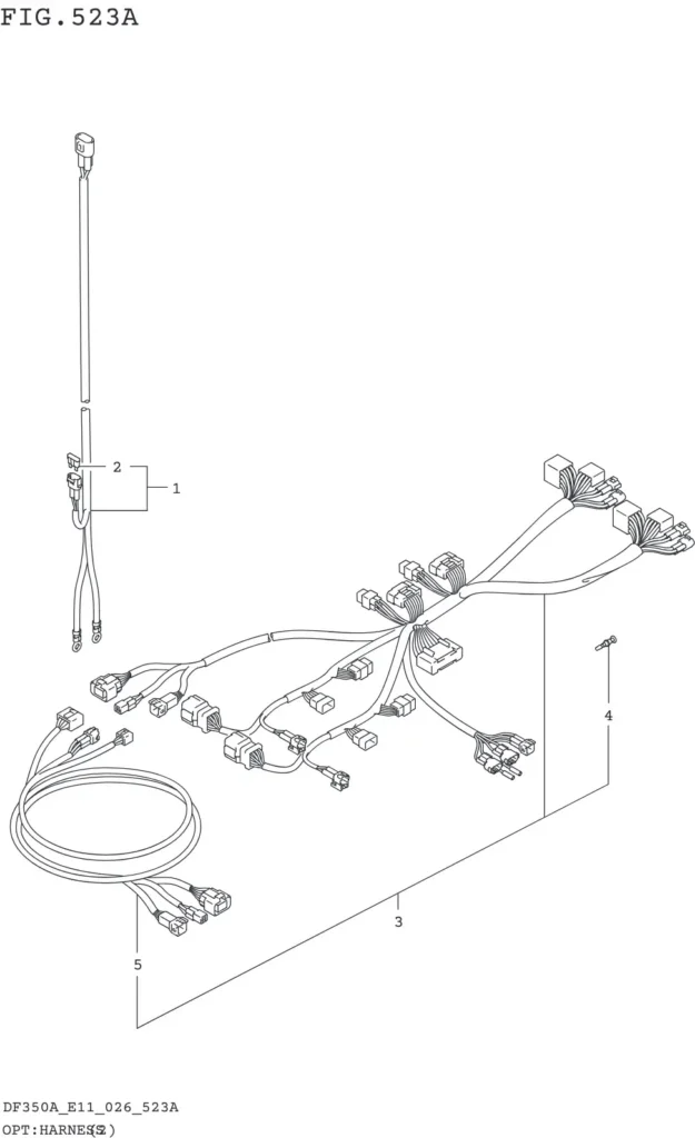 DF300B,BMD,325A,350A,AMD-640001~ OPT:HARNESS (2)