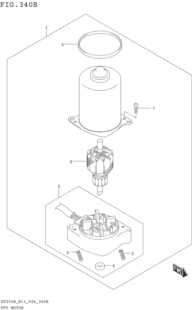 DF300B,BMD,325A,350A,AMD-640001~ PTT MOTOR (DF350AMD DF300BMD)