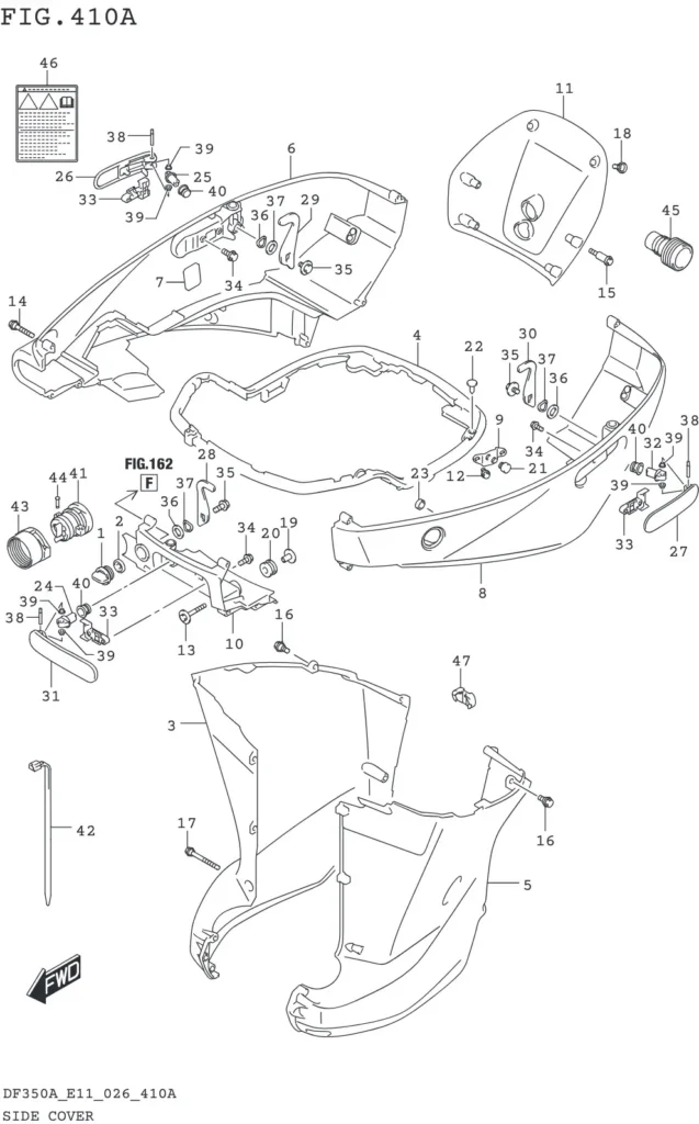 DF300B,BMD,325A,350A,AMD-640001~ SIDE COVER