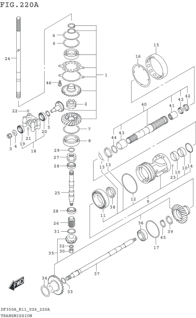 DF300B,BMD,325A,350A,AMD-640001~ TRANSMISSION