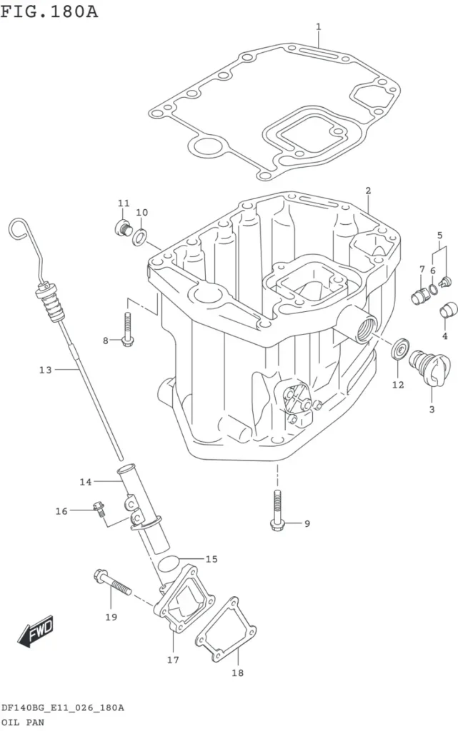 DF115BG,BZG,140BG,BZG-640001~ OIL PAN