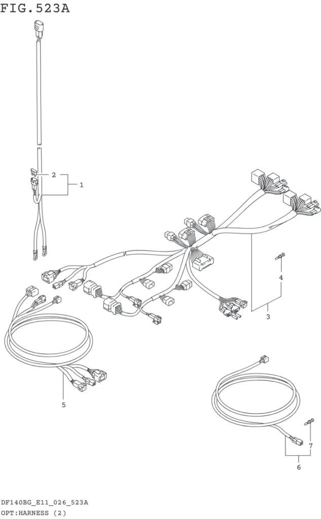 DF115BG,BZG,140BG,BZG-640001~ OPT:HARNESS (2)