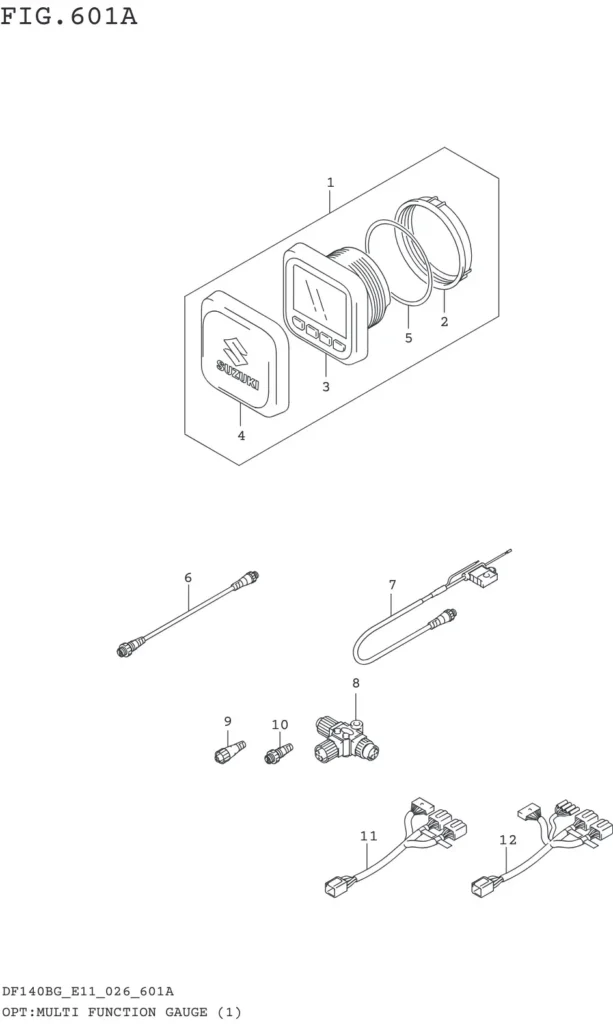 DF115BG,BZG,140BG,BZG-640001~ OPT:MULTI FUNCTION GAUGE (1) (E11)