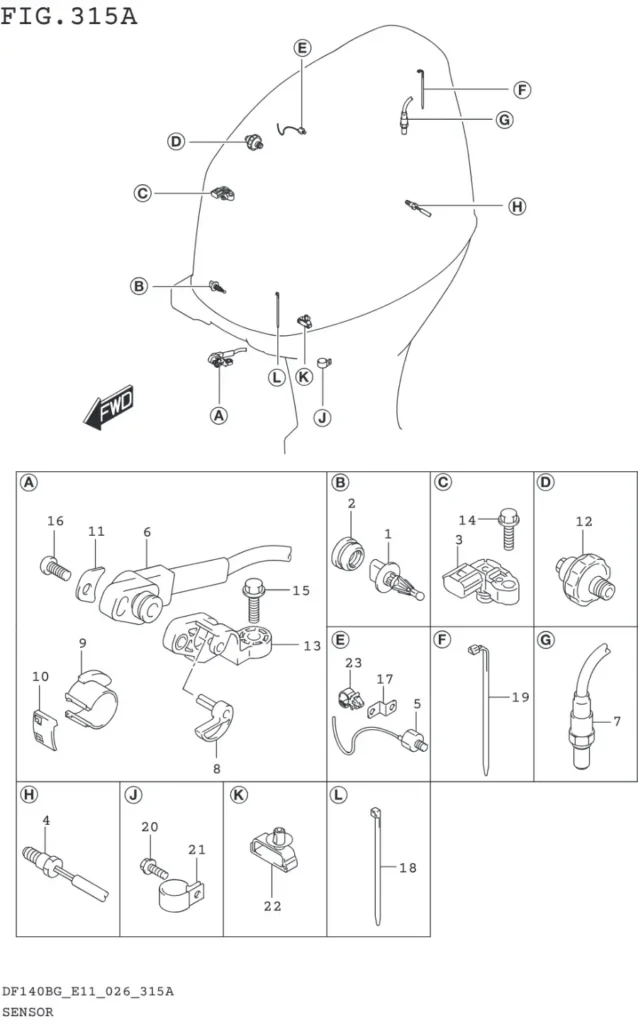 DF115BG,BZG,140BG,BZG-640001~ SENSOR