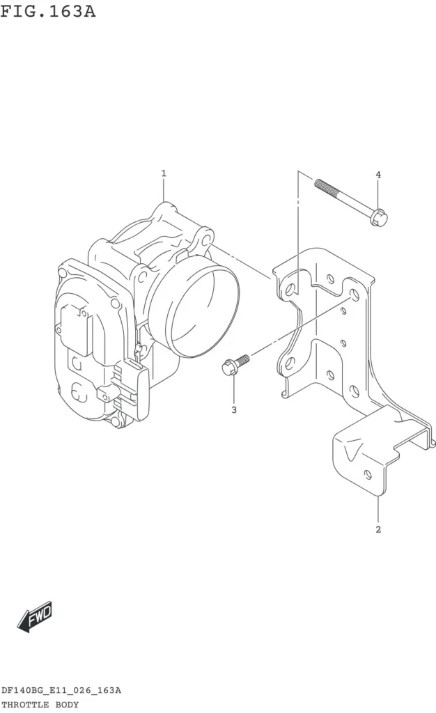 DF115BG,BZG,140BG,BZG-640001~ THROTTLE BODY