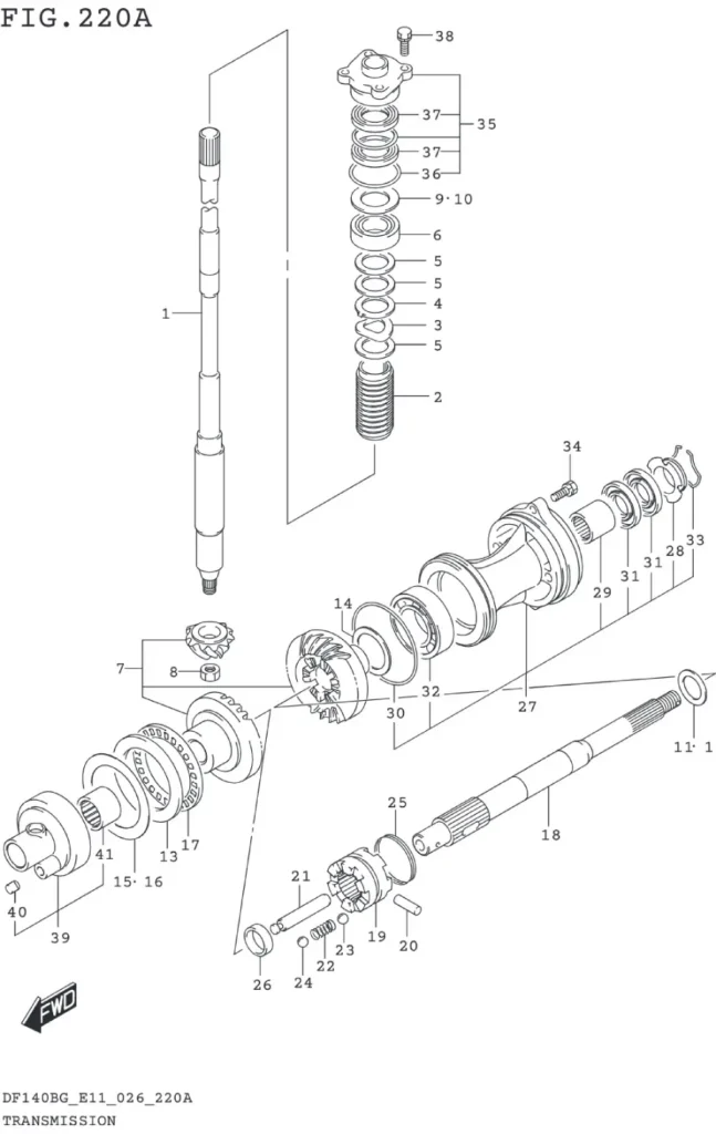 DF115BG,BZG,140BG,BZG-640001~ TRANSMISSION (DF115BG DF140BG)