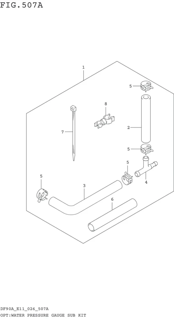 DF70AT,ATH,75AT,80AT,90AT,ATH,AWQH,100BT-640001~ OPT:WATER PRESSURE GAUGE SUB KIT
