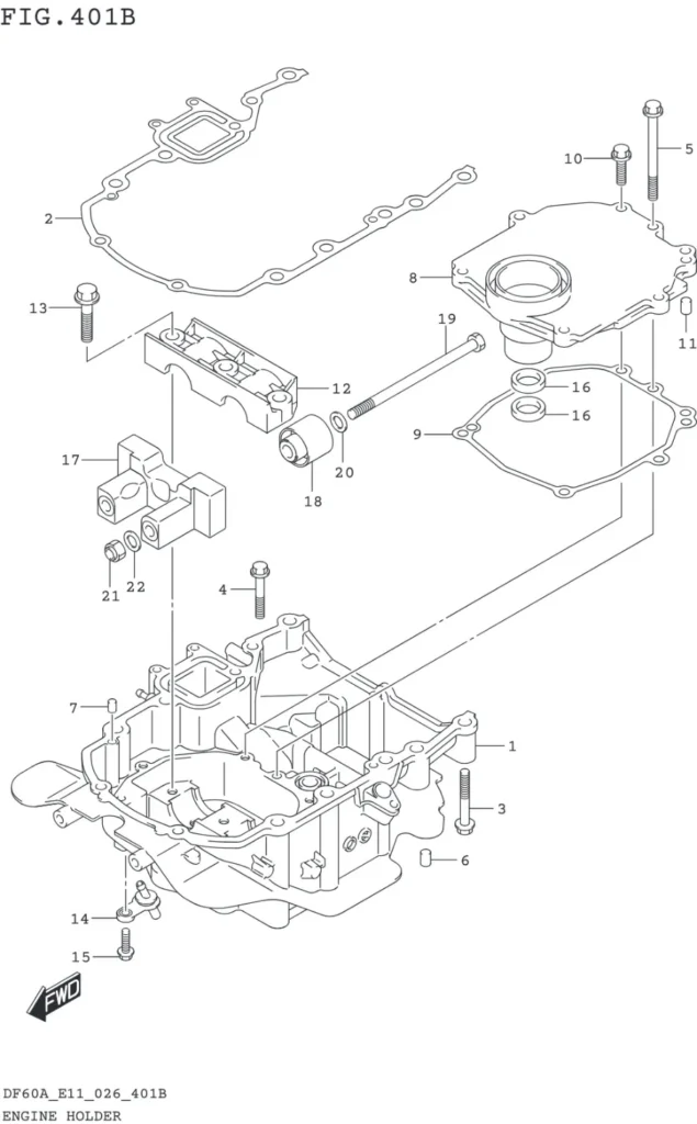 DF40AT,AQH,ATH,AST,50AT,ATH,AVT,60AT,AQH,ATH,AVT-640001~ ENGINE HOLDER (DF40ASVT)